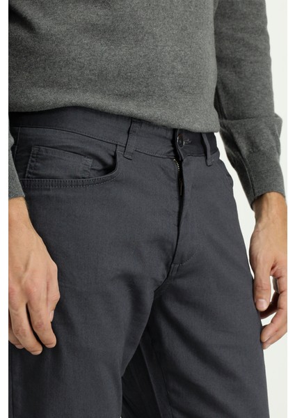 Regular Fit Likralı Kanvas / Chino Pantolon