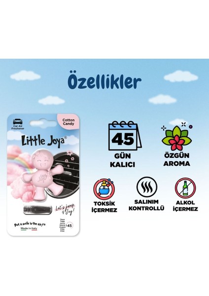 Little Joya Pamuk Şeker Araç Kokusu (Cotton Candy)-45 Gün-Oto Kokusu Kalıcı Klima Parfüm fiyatları