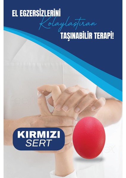 Kırmızı Sert Silikon El Egzersiz Topu Stress Topu Fizik Tedavi El Çalıştırma Parmak Güçlendirme