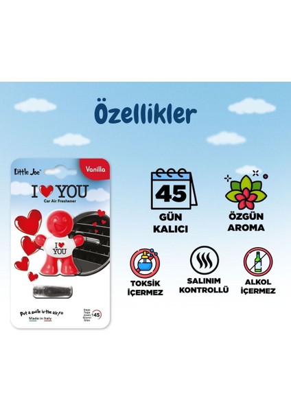 Seni Seviyorum Vanilya Araç Kokusu (I Love You)-45 Gün-Oto Kokusu Kalıcı Klima Parfüm fiyatları