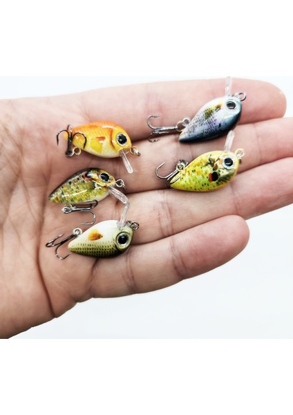 1 gr 2.5 cm Mini Lrf Lokmalık Avcı 5 Li Set - Yapay Balık Seti