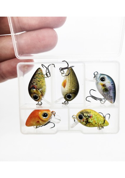 1 gr 2.5 cm Mini Lrf Lokmalık Avcı 5 Li Set - Yapay Balık Seti