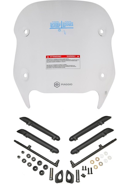 Piaggio Beverly 400 Ön Cam Kısa Şeffaf / PIAGGIO