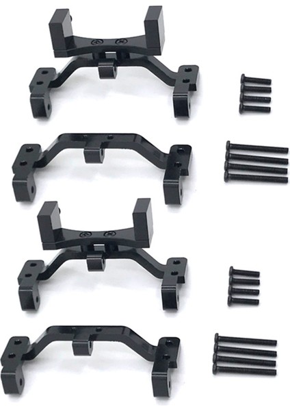 Mn D90 1/12 Rc Araba Metal Çekme Çubuğu Koltuğu ve Servo Braketi, Siyah (Yurt Dışından)