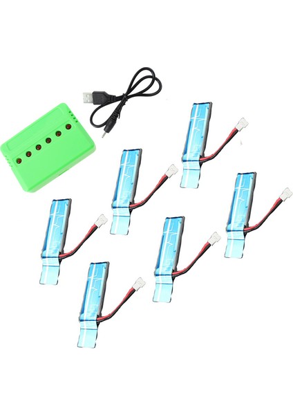 Xk K110 Için USB Şarjlı 6pc 3.7V 520MAH 30C Li-Po Pil (Yurt Dışından)