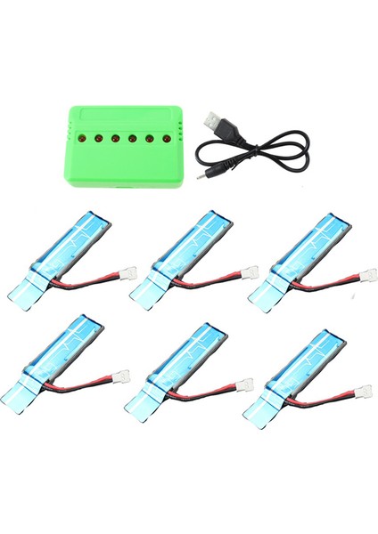 Xk K110 Için USB Şarjlı 6pc 3.7V 520MAH 30C Li-Po Pil (Yurt Dışından)