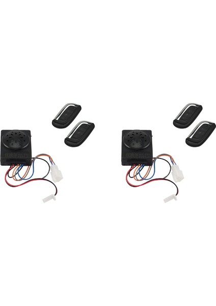 2x 36V-72V Elektrikli Scooter Alarm Sistemi Çift Uzaktan Kumanda Güvenlik Moped Alarm Aksesuarları Su Geçirmez Bisiklet Alarmı (Yurt Dışından)