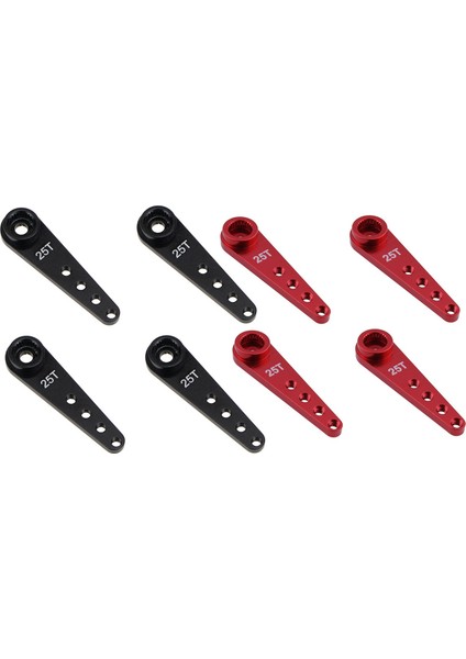 4pcs 37MM 25T Metal Uzatma Direksiyon Servo Kolu Korna, Kırmızı (Yurt Dışından)
