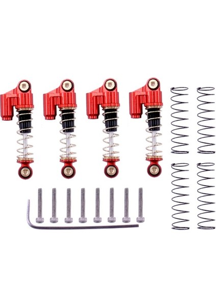 Eksenel SCX24 90081 1/24 Rc Paletli Araba Metal Çift Silindir, Kırmızı (Yurt Dışından)