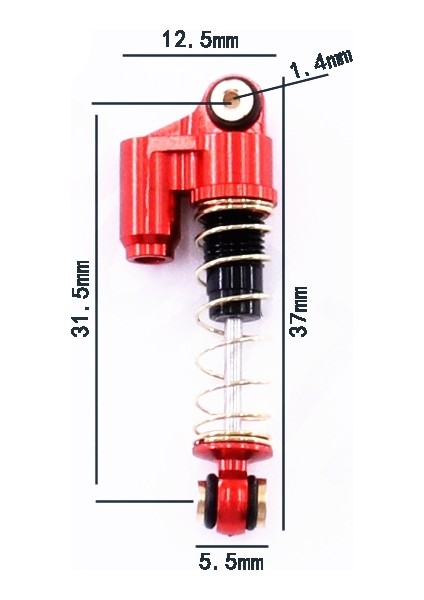 Eksenel SCX24 90081 1/24 Rc Paletli Araba Metal Çift Silindir, Kırmızı (Yurt Dışından) indirimleri