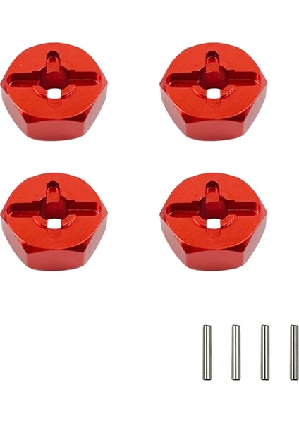 A959 A959-B A969 1/18 Rc Araba 7mm Ila 12MM Metal Birleştirici, Kırmızı (Yurt Dışından)