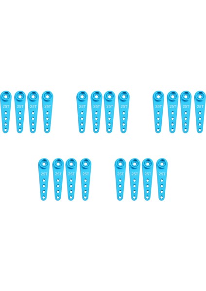 20 Adet 37MM 25T Metal Uzatma Direksiyon Servo Kol Boynuz Rc Araba Paletli Parçaları Için, Mavi (Yurt Dışından)