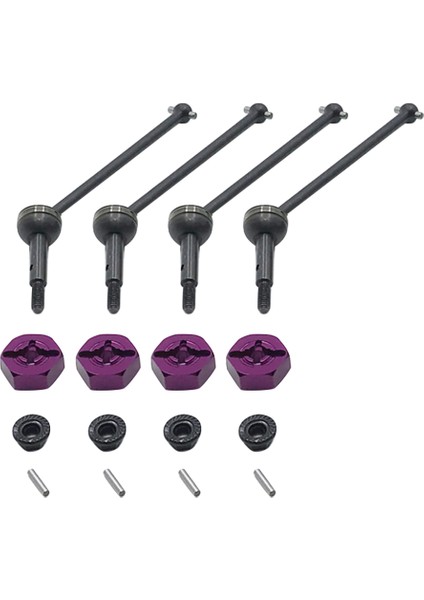 Metal Tahrik Mili ve 12MM Tekerlek Göbeği Altıgen Birleştirici Somun, Mor (Yurt Dışından)