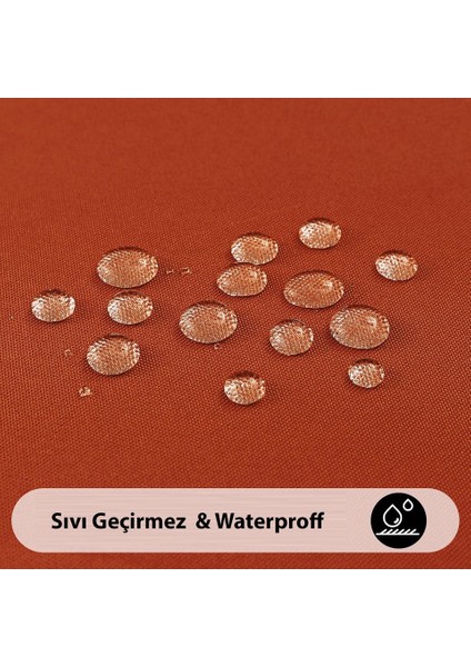 Sıvı Geçirmez Dertsiz Oval Masa Örtüsü Kiremit + 6 Peçete modelleri