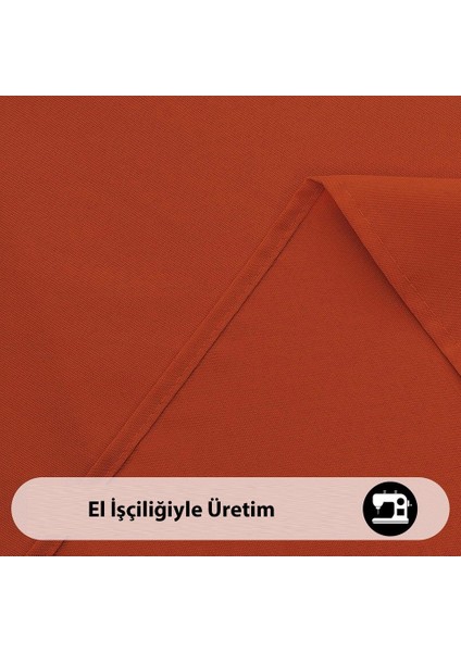 Sıvı Geçirmez Dertsiz Oval Masa Örtüsü Kiremit + 6 Peçete fırsatları