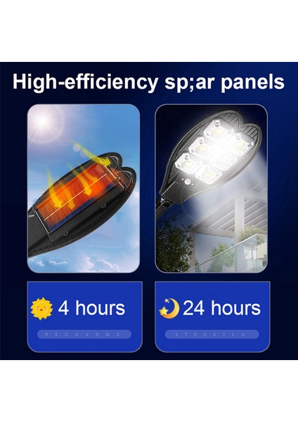 2x 6000 Lümen Son Açık Güneş LED Işık 3 Modu Açık Güneş Lambası Hareket Sensörü Güneş Bahçe Sokak Lambası (Yurt Dışından)