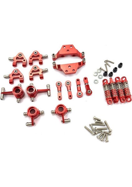 Wltoys 1/28 K969 K989 Rc Car, Kırmızı ile Uyumlu Metal Tam Set Amortisör (Yurt Dışından)