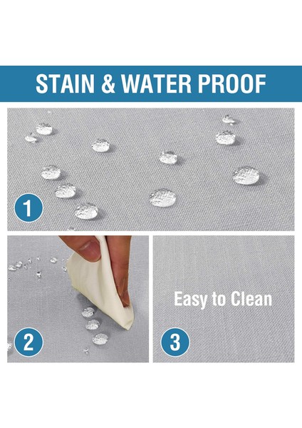 Sıvı Geçirmez Dertsiz Oval Masa Örtüsü Gri + 6 Peçete fiyatları