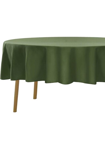 Sıvı Geçirmez Dertsiz Oval Masa Örtüsü Yeşil + 6 Peçete fiyatları