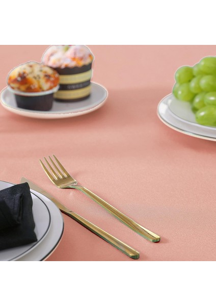 Sıvı Geçirmez Dertsiz Oval Masa Örtüsü Pudra Pembe