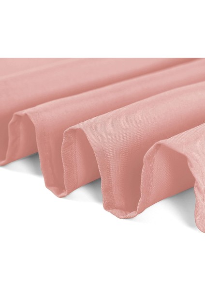 Sıvı Geçirmez Dertsiz Oval Masa Örtüsü Pudra Pembe