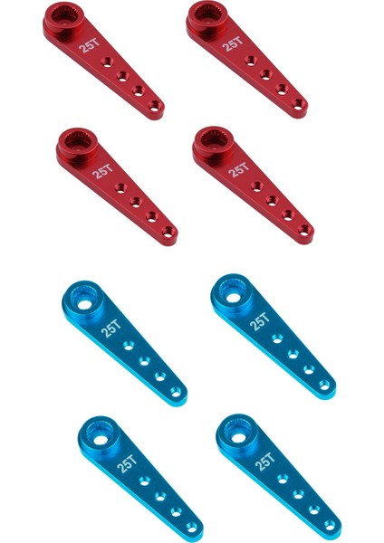 4pcs 37MM 25T Metal Uzatma Direksiyon Servo Kolu Korna, Kırmızı (Yurt Dışından) modelleri