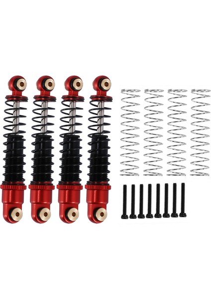 4 Adet Metal Amortisör 40MM Yağ Damperi, Kırmızı (Yurt Dışından)