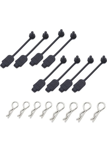 8pcs Rc Araba Gövde Klipsi Kauçuk Tutucu Kabuk Sabit Toka Kilidi 8301 (Yurt Dışından)