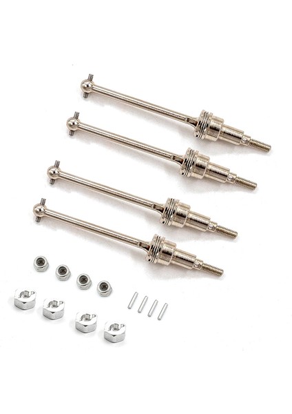 Hbx 1/18 Rc Araba Için Adaptörlü 4 Adet Metal Tahrik Mili Cvd (Yurt Dışından)
