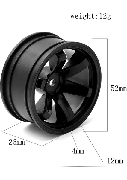 Rc Araba Beyaz Için 4pcs 1.9 Inç Tekerlek Göbeği Jantı (Yurt Dışından) fiyatları