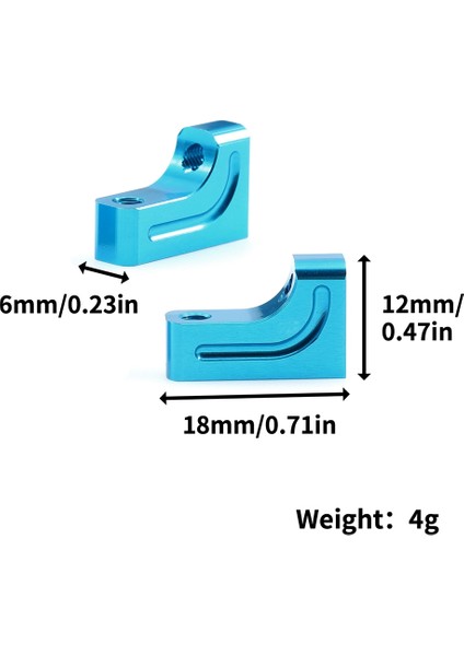 2 Adet Metal Servo Montajlı Sabit Braket ve (Yurt Dışından)