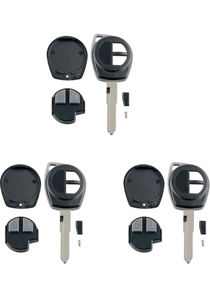 3x Araba Akıllı Uzaktan Anahtar 2 Düğme Swift Sx4 Alto Jimny Vitara Splash 2007-2013 433 Mhz Için Fit (Yurt Dışından)
