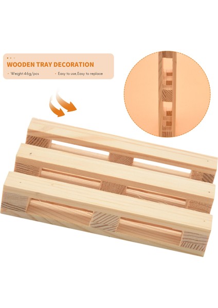 2 Adet 120X80MM Ahşap Palet Dekorasyonu 1/10 Rc Paletli Araba SCX10 ile Uyumlu (Yurt Dışından)