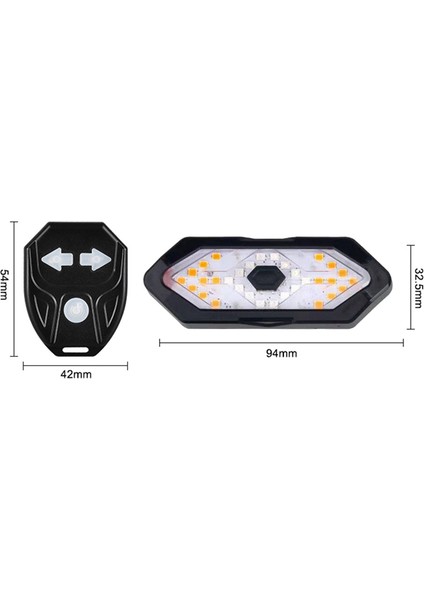 2 Adet Bisiklet Işığı Uzaktan Kumanda Dönüş Sinyali Bisiklet Kuyruk Işık Dönüş Sinyalleri ile Bisiklet Arka Lambası Korna USB Şarj Edilebilir (Yurt Dışından)
