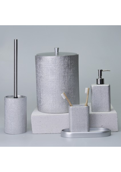Linen Banyo Seti Gümüş