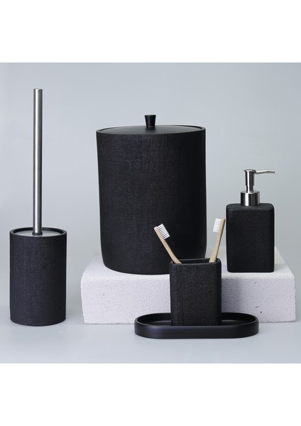 Linen Banyo Seti Siyah