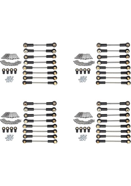 4x Yükseltme Yedek Parça Metal Süspansiyon Ayak Bağlantı Rot Seti 1/16 C14 C24 Rc Araba Parçaları (Yurt Dışından)