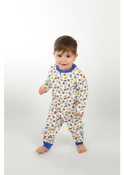 Çocuk Pijama Takımı 1-5 Yaş Arabalar Desen