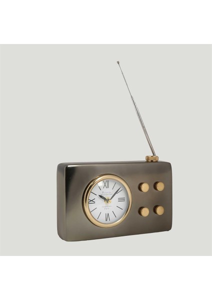 Black Nikel Radio Saat 5*25*16 cm