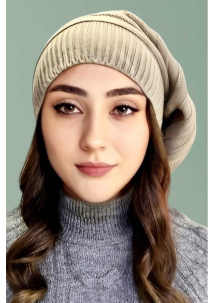 Kadın Kışlık Triko Örgü Bere ve Boyunluk