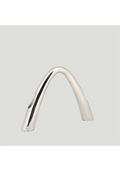 Sılver Metal 2 Li Mumluk 4*28*21 cm