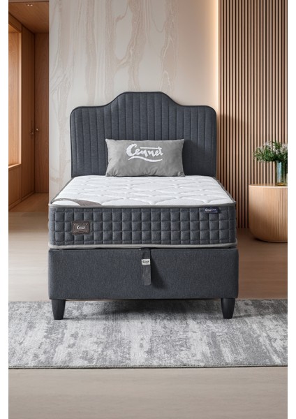 AE-7818 Menekşe 3'lü Set (Yatak Baza Başlık) Tek Kişilik