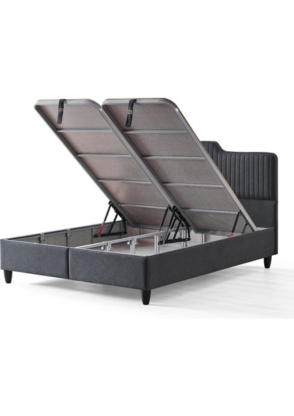 AE-7818 Menekşe 3'lü Set (Yatak Baza Başlık) Çift Kişilik