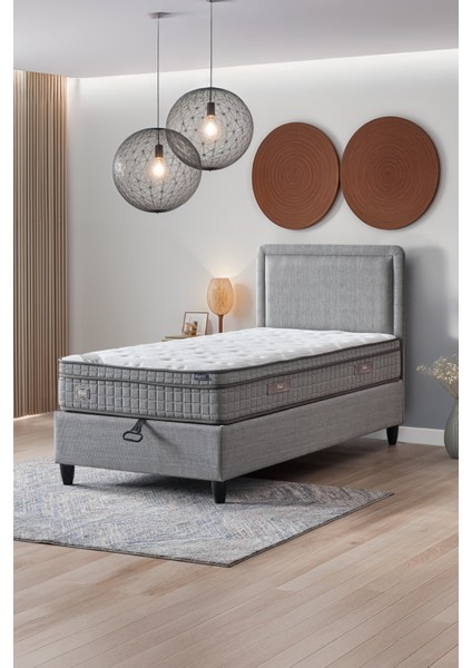 AE-7819 Özel Visco Melis 3'lü Set (Yatak Baza Başlık) Tek Kişilik