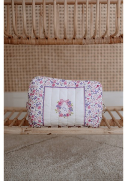 Bebek Bakım Çantası - Minik Çiçekler / Pembe