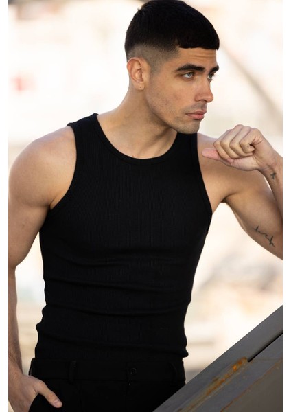 Erkek Halter Yaka Sporcu Likralı Atlet 3 lü Paket fiyatları