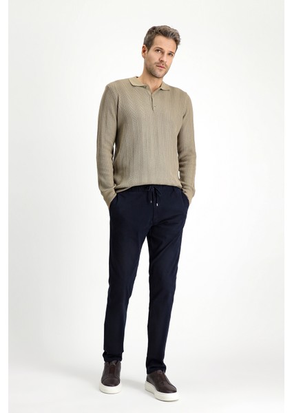 Regular Fit Likralı Beli Lastikli Ipli Pantolon modelleri