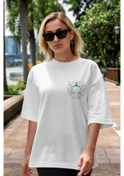 Joker (2) Ön Sol Baskılı Oversize T-Shirt Erkek Kadın Unisex %100 Pamuk Bisiklet Yaka Tişort indirimleri