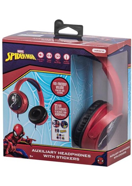 Marvel Spıderman Kablolu Kulaklık Çocuk Kulaklığı Lisanslı Hediye Stıckerlı MV-6513-SM3