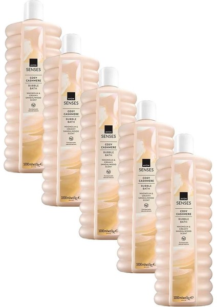Senses Cosy Cashmere Banyo Köpüğü 1000ML. Beşli Set